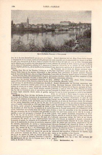 LAMINA V41904: Vista de Sable, Francia
