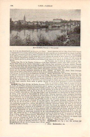 LAMINA V41904: Vista de Sable, Francia