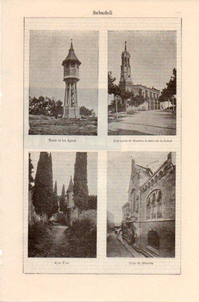 LAMINA V41902: Vistas de Sabadell, Barcelona