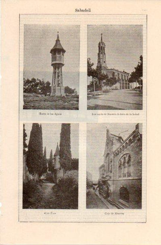 LAMINA V41902: Vistas de Sabadell, Barcelona