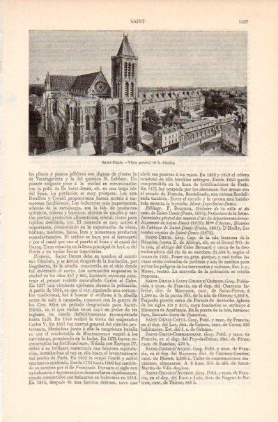 LAMINA V41949: Vista general de la Abadia de Saint-Denis