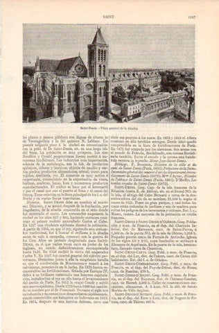 LAMINA V41949: Vista general de la Abadia de Saint-Denis