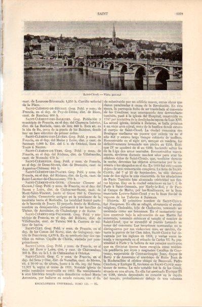LAMINA V41947: Vista general de Saint-Cloud