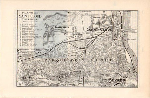 LAMINA V41946: Plano de Saint-Cloud y su parque