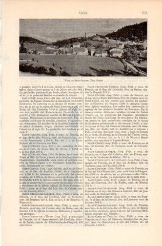 LAMINA V41945: Vista de Saint-Cergues, Jura Suiza