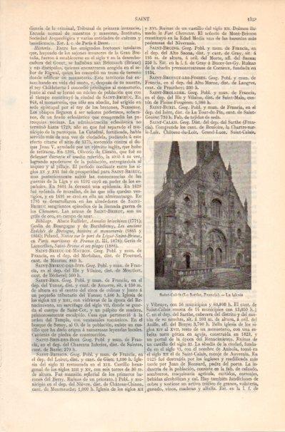 LAMINA V41944: Iglesia de Saint-Calais, La Sarthe