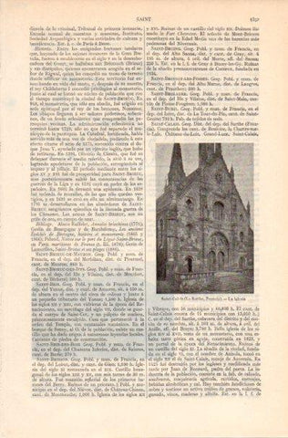 LAMINA V41944: Iglesia de Saint-Calais, La Sarthe