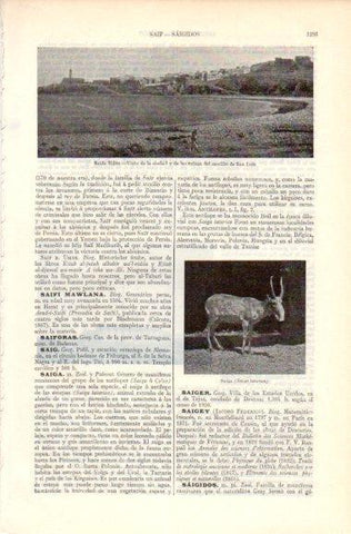 LAMINA V41932: Vista y castillo de San Luis en Salda Sidon