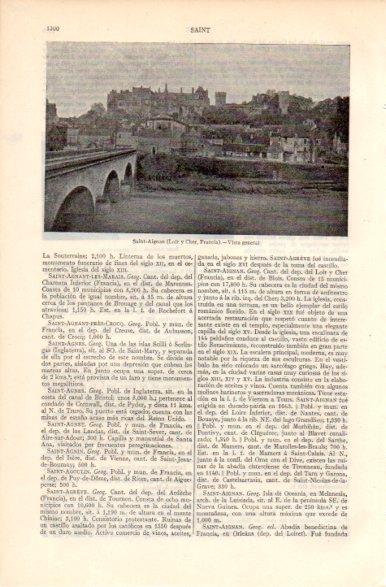 LAMINA V41935: Vista general de Saint-Aignan, Francia