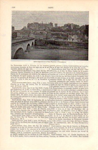 LAMINA V41935: Vista general de Saint-Aignan, Francia