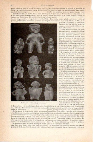 LAMINA V42101: Antiguedades precolombianas de El Salvador