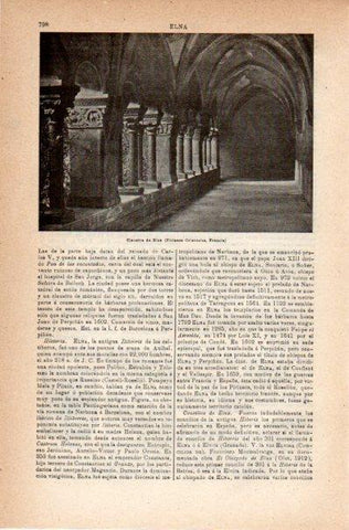 LAMINA V42098: Claustro de Elna, Francia