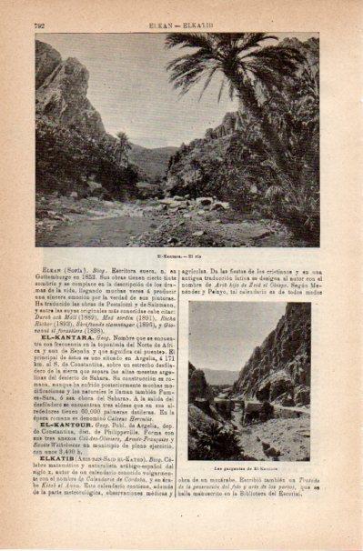LAMINA V42097: Las gargantas de El-Kantara