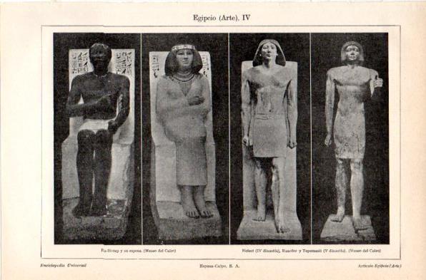 LAMINA V42041: Esculturas del Antiguo Egipto