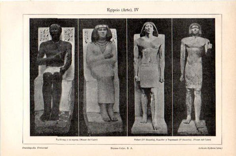 LAMINA V42041: Esculturas del Antiguo Egipto