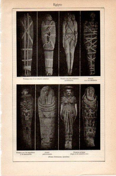 LAMINA V42039: Momias de Egipto, Museo Britanico