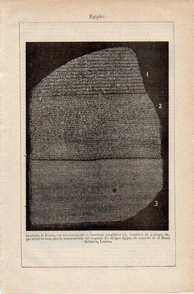 LAMINA V42030: La piedra de Roseta
