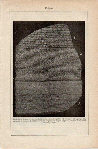 LAMINA V42030: La piedra de Roseta