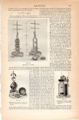 LAMINA V42078: Galvanometro Thomson