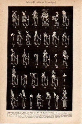 LAMINA V42048: Divinidades del antiguo Egipto
