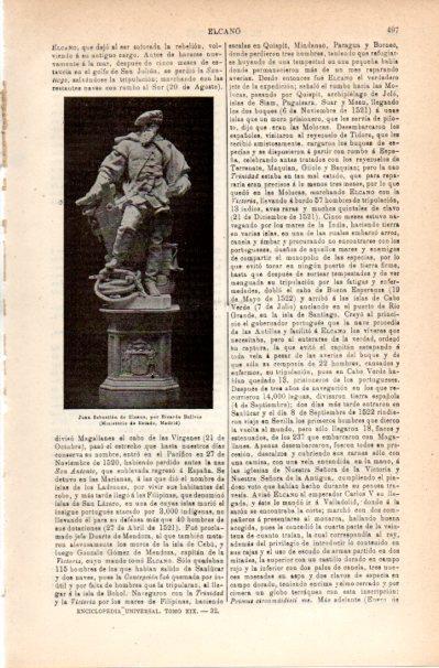 LAMINA V42073: Juan Sebastian de Elcano estatua por Bellver