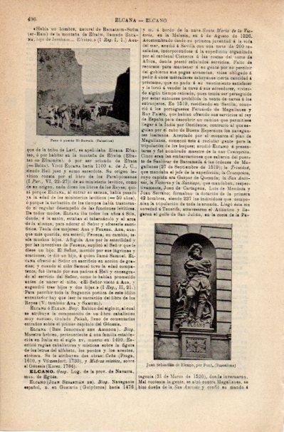LAMINA V42072: Juan Sebastian Elcano estatua por Font