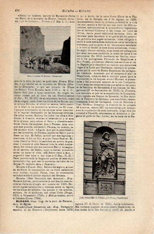 LAMINA V42072: Juan Sebastian Elcano estatua por Font