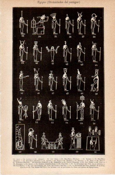 LAMINA V42049: Divinidades del antiguo Egipto I