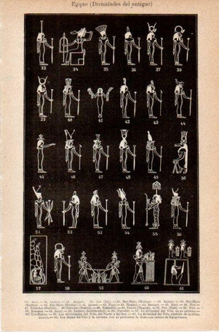 LAMINA V42049: Divinidades del antiguo Egipto I