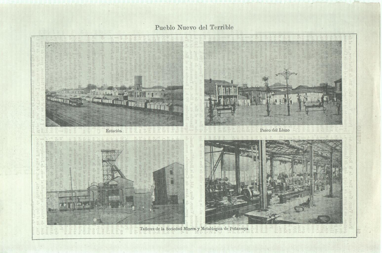 LAMINA V37595: Vistas de Pueblo Nuevo del Terrible