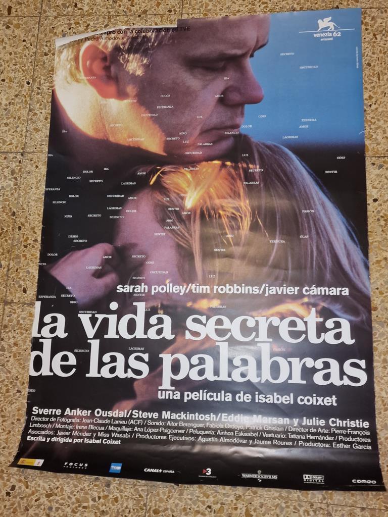 Poster de cine: La vida secreta de las palabras de Tim Robbins, Sarah Polley (numerada 12)