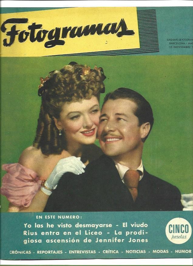 LAMINA 37171: Portada Fotogramas 15 de noviembre 1946