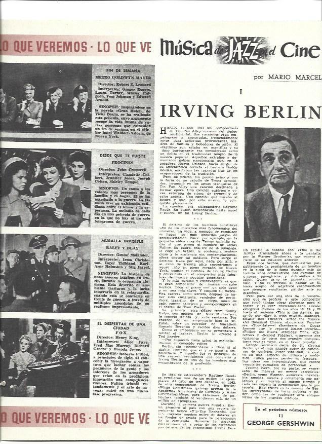 LAMINA 37187: Irving Berlin
