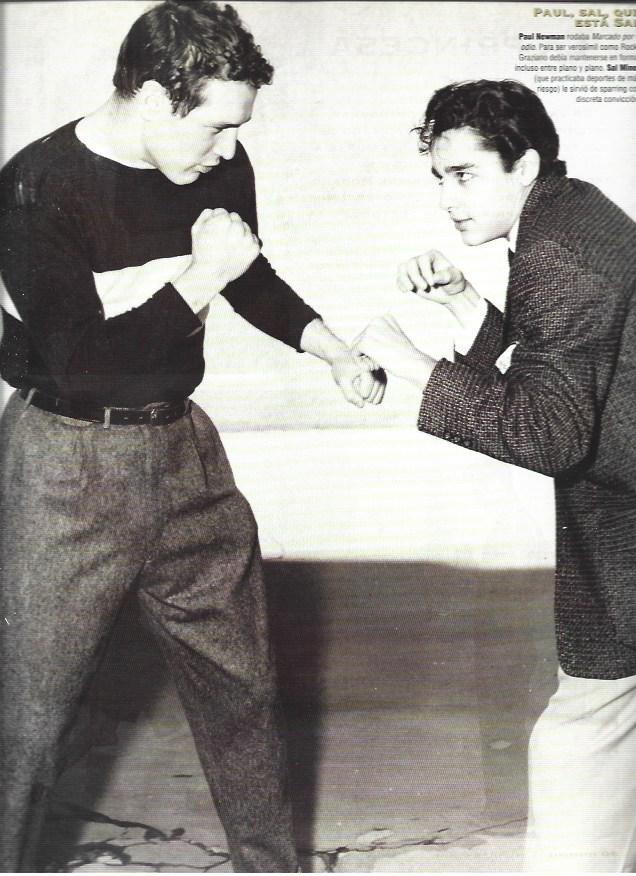 LAMINA 37205: Paul Newman con Sal Mineo