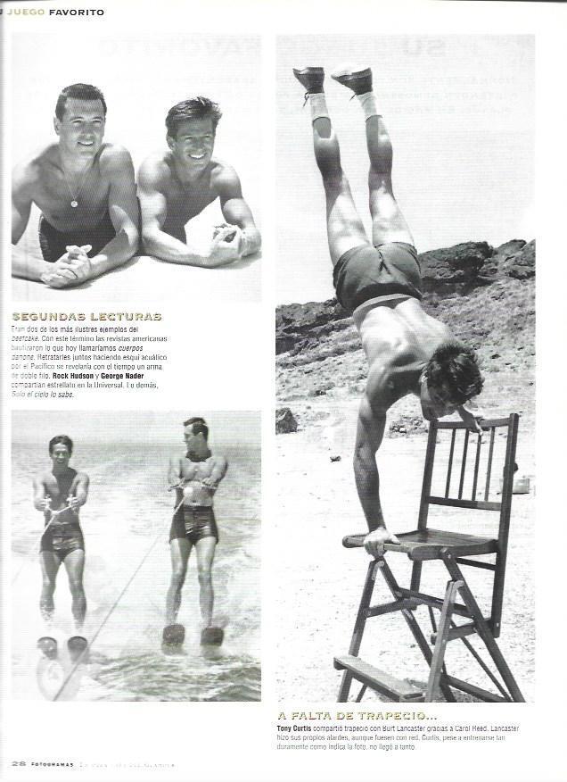 LAMINA 37204: Rock Hudson, George Nader y Tony Curtis