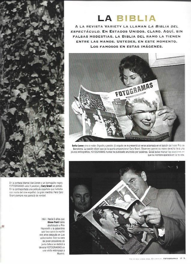 LAMINA 37201: Sofia Loren leyendo Fotogramas