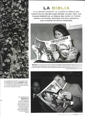 LAMINA 37201: Sofia Loren leyendo Fotogramas