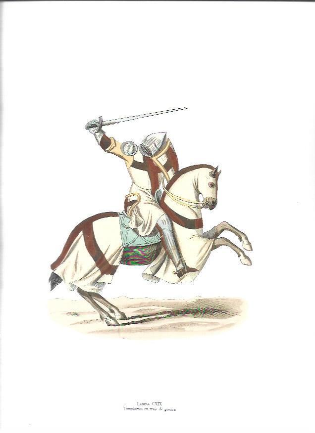 LAMINA 37142: Templario con traje de guerra