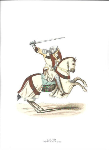LAMINA 37142: Templario con traje de guerra