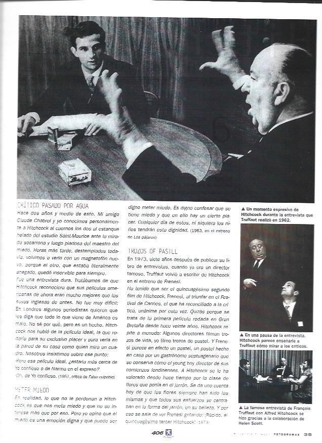 LAMINA 37270: Hitchcock en la entrevista con Truffaut