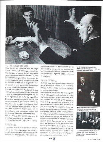 LAMINA 37270: Hitchcock en la entrevista con Truffaut