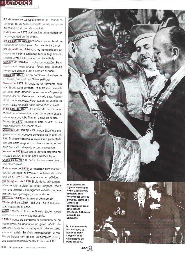 LAMINA 37267: Hitchcock nombrado Chevalier du Tastevin