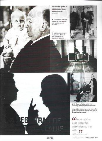 LAMINA 37275: Hitchcock en varios rodajes