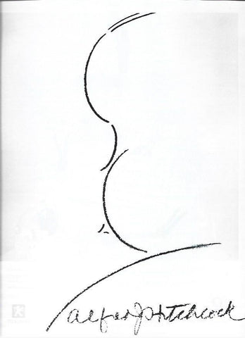 LAMINA 37276: Dibujo de la silueta de Alfred Hitchcock