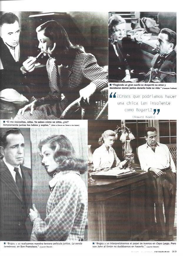 LAMINA 37291: Bogart y Bacall en diferentes peliculas