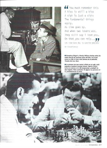 LAMINA 37288: Bogart con Dooley Wilson y en Casablanca