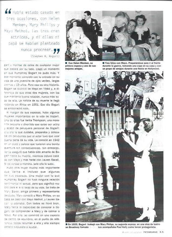 LAMINA 37280: Bogart con sus tres esposas