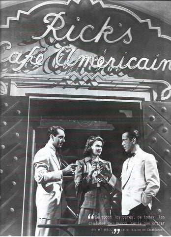 LAMINA 37287: Bogart con los actores de Casablanca