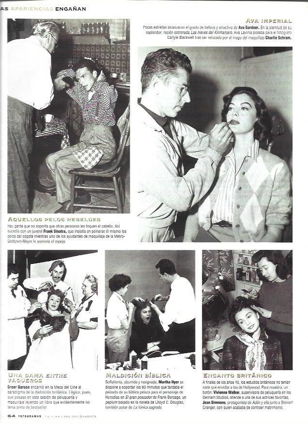 LAMINA 37222: Frank Sinatra, Ava Gardner en maquillaje