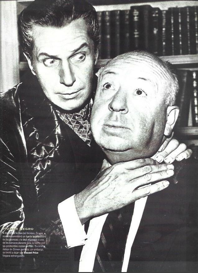 LAMINA 37217: Alfred Hitchcock con Vicent Price